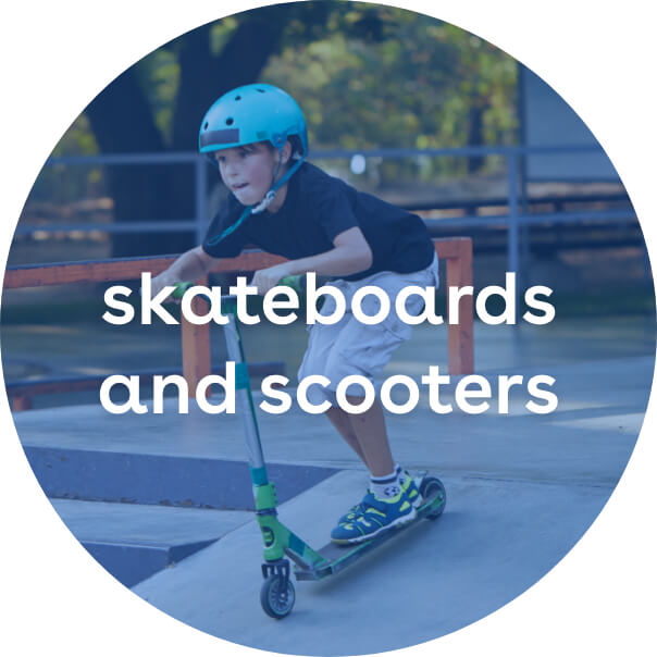 skateboards and scooters
